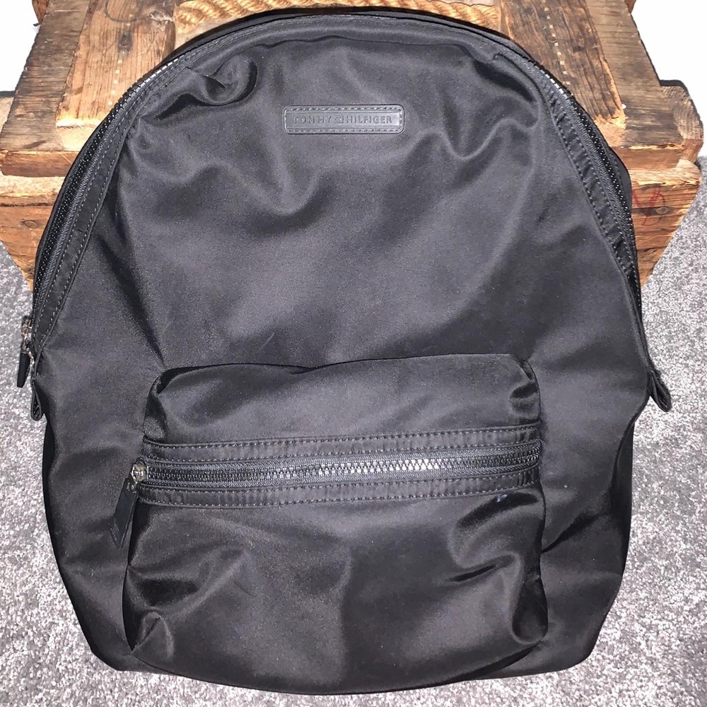 Super Clean Black on Black Tommy Backpack